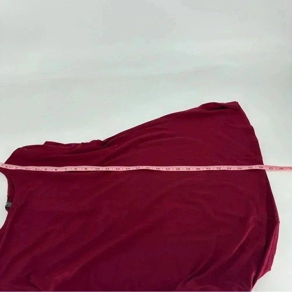 Eileen Fisher Burgundy viscose long sleeve swing tunic tee - Picture 5 of 6